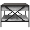 Harmaa sohvapöytä infinity led-valoilla Theophanous 70x50x38cm (sonoma)