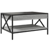 Harmaa sohvapöytä infinity led-valoilla Theophanous 70x50x38cm (sonoma)