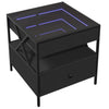 Schwarzer Couchtisch Infinity LED-Beleuchtung Clonda 50x50x51cm