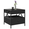 Schwarzer Couchtisch Infinity LED-Beleuchtung Clonda 50x50x51cm