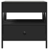 Schwarzer Couchtisch Infinity LED-Beleuchtung Clonda 50x50x51cm