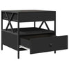 Schwarzer Couchtisch Infinity LED-Beleuchtung Clonda 50x50x51cm