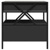Schwarzer Couchtisch Infinity LED-Beleuchtung Clonda 50x50x51cm