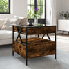 Couchtisch aus Rauch-Eiche Infinity mit LED-Beleuchtung Clonda 50x50x51cm