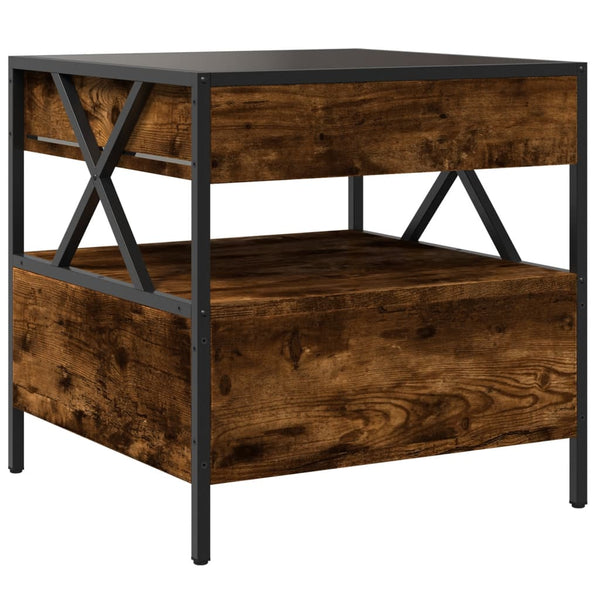 Couchtisch aus Rauch-Eiche Infinity mit LED-Beleuchtung Clonda 50x50x51cm