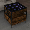 Couchtisch aus Rauch-Eiche Infinity mit LED-Beleuchtung Clonda 50x50x51cm