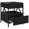 Schwarzer Couchtisch Infinity mit LED-Beleuchtung Clonda 40x40x51cm