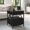 Schwarzer Couchtisch Infinity mit LED-Beleuchtung Clonda 40x40x51cm