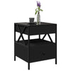 Schwarzer Couchtisch Infinity mit LED-Beleuchtung Clonda 40x40x51cm
