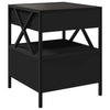 Schwarzer Couchtisch Infinity mit LED-Beleuchtung Clonda 40x40x51cm