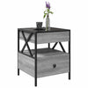 Grauer Couchtisch Infinity mit LED-Beleuchtung Clonda 40x40x51cm (Sonoma)