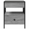 Grauer Couchtisch Infinity mit LED-Beleuchtung Clonda 40x40x51cm (Sonoma)