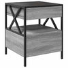 Grauer Couchtisch Infinity mit LED-Beleuchtung Clonda 40x40x51cm (Sonoma)