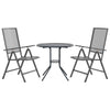 Gartensessel-Set Marcellus, anthrazit, 3-teilig (pulverbeschichteter Stahl)