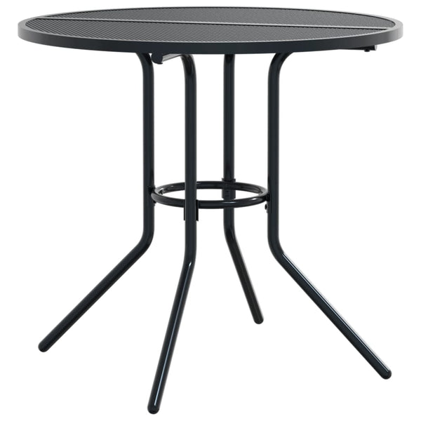 Gartensessel-Set Marcellus, anthrazit, 3-teilig (pulverbeschichteter Stahl)