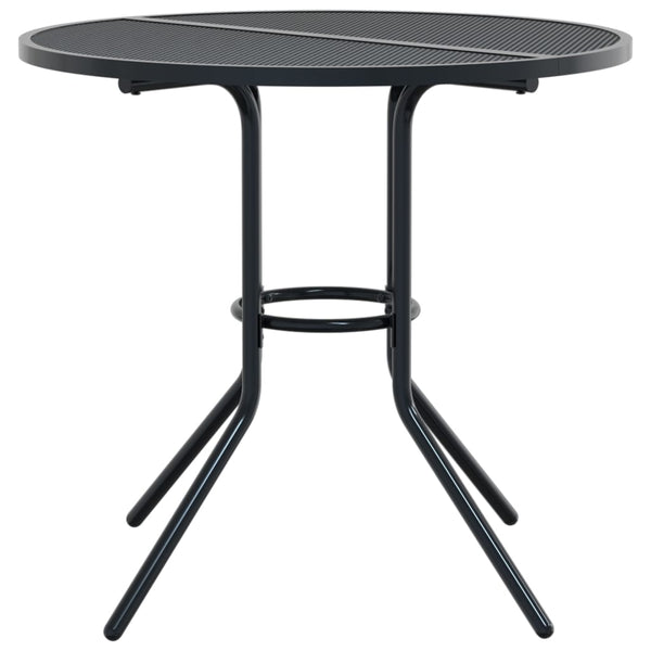 Gartensessel-Set Marcellus, anthrazit, 3-teilig (pulverbeschichteter Stahl)