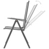Gartensessel-Set Marcellus, anthrazit, 3-teilig (pulverbeschichteter Stahl)