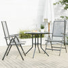 Gartensessel-Set Marcellus, anthrazit, 3-teilig (pulverbeschichteter Stahl)