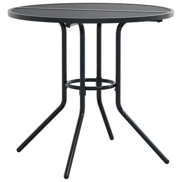 Anthrazitfarbene Gartenstuhl-Set Marcellus 5-teilig (pulverbeschichteter Stahl)