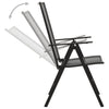 Anthrazitfarbene Gartenstuhl-Set Marcellus 5-teilig (pulverbeschichteter Stahl)