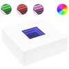 Weißer Couchtisch Infinity mit LED-Beleuchtung Elizu 100x100x40cm