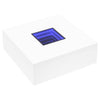 Weißer Couchtisch Infinity mit LED-Beleuchtung Elizu 100x100x40cm