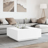 Weißer Couchtisch Infinity mit LED-Beleuchtung Elizu 100x100x40cm