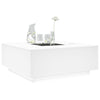 Weißer Couchtisch Infinity mit LED-Beleuchtung Elizu 100x100x40cm
