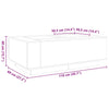 Grauer Couchtisch Infinity mit LED-Beleuchtung Elizu 116x69x40cm (Sonoma)