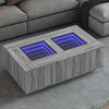 Grauer Couchtisch Infinity mit LED-Beleuchtung Elizu 116x69x40cm (Sonoma)