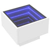 Valkoinen sohvapöytä infinity led-valoilla Sefora 40x40x30cm