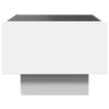 Valkoinen sohvapöytä infinity led-valoilla Sefora 40x40x30cm