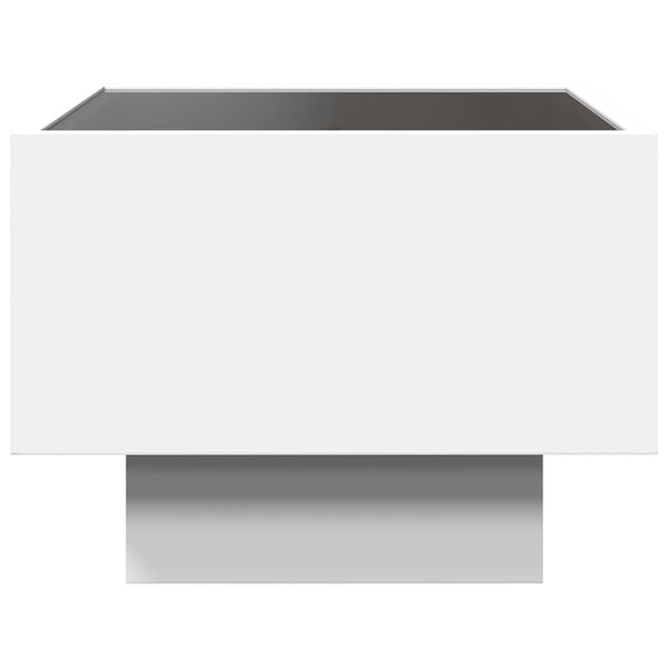 Valkoinen sohvapöytä infinity led-valoilla Sefora 40x40x30cm