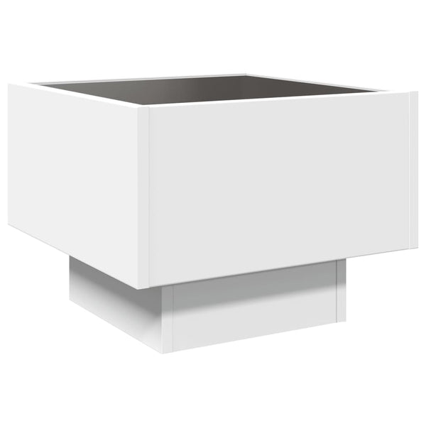 Valkoinen sohvapöytä infinity led-valoilla Sefora 40x40x30cm