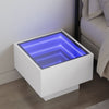 Valkoinen sohvapöytä infinity led-valoilla Sefora 40x40x30cm