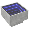 Betonin harmaa sohvapöytä infinity led-valoilla Sefora 40x40x30cm