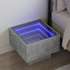 Betonin harmaa sohvapöytä infinity led-valoilla Sefora 40x40x30cm