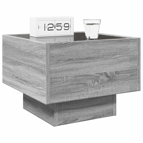 Harmaa sohvapöytä infinity led-valoilla Sefora 40x40x30cm (sonoma)
