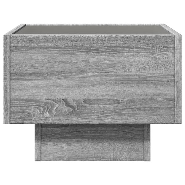 Harmaa sohvapöytä infinity led-valoilla Sefora 40x40x30cm (sonoma)