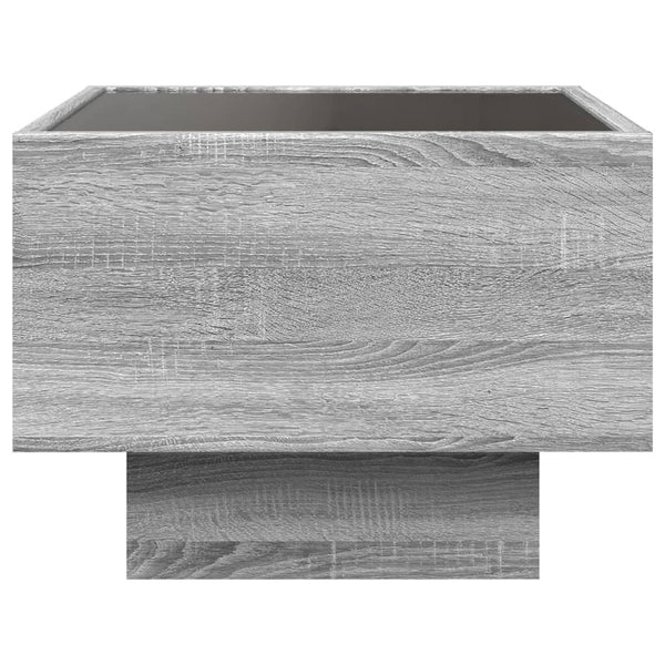 Harmaa sohvapöytä infinity led-valoilla Sefora 40x40x30cm (sonoma)
