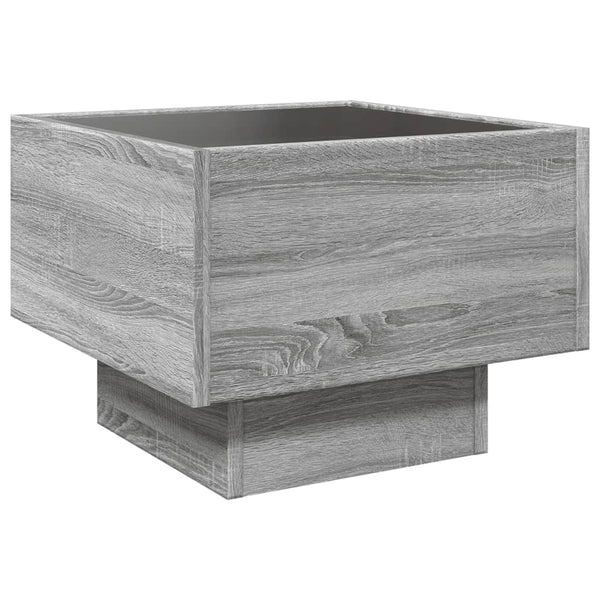 Harmaa sohvapöytä infinity led-valoilla Sefora 40x40x30cm (sonoma)