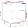 Betongrauer Couchtisch mit Infinity-LEDs Rodian 40x40x50cm