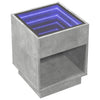 Betongrauer Couchtisch mit Infinity-LEDs Rodian 40x40x50cm