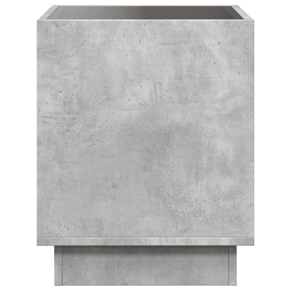Betongrauer Couchtisch mit Infinity-LEDs Rodian 40x40x50cm