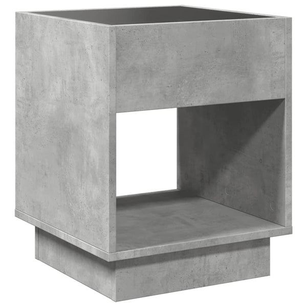 Betongrauer Couchtisch mit Infinity-LEDs Rodian 40x40x50cm