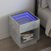 Betongrauer Couchtisch mit Infinity-LEDs Rodian 40x40x50cm