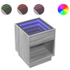 Grauer Couchtisch Infinity mit LED-Beleuchtung Rodian 40x40x50cm (Sonoma)