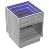 Grauer Couchtisch Infinity mit LED-Beleuchtung Rodian 40x40x50cm (Sonoma)