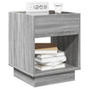 Grauer Couchtisch Infinity mit LED-Beleuchtung Rodian 40x40x50cm (Sonoma)