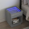Grauer Couchtisch Infinity mit LED-Beleuchtung Rodian 40x40x50cm (Sonoma)